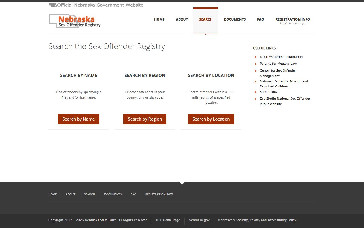 Nebraska Sex Offender Registry search for Lancaster County arrest records follow-up